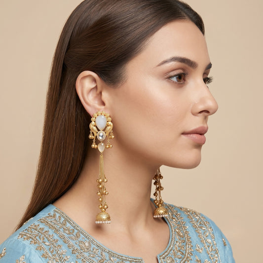 Peacock Pearl Style Earrings