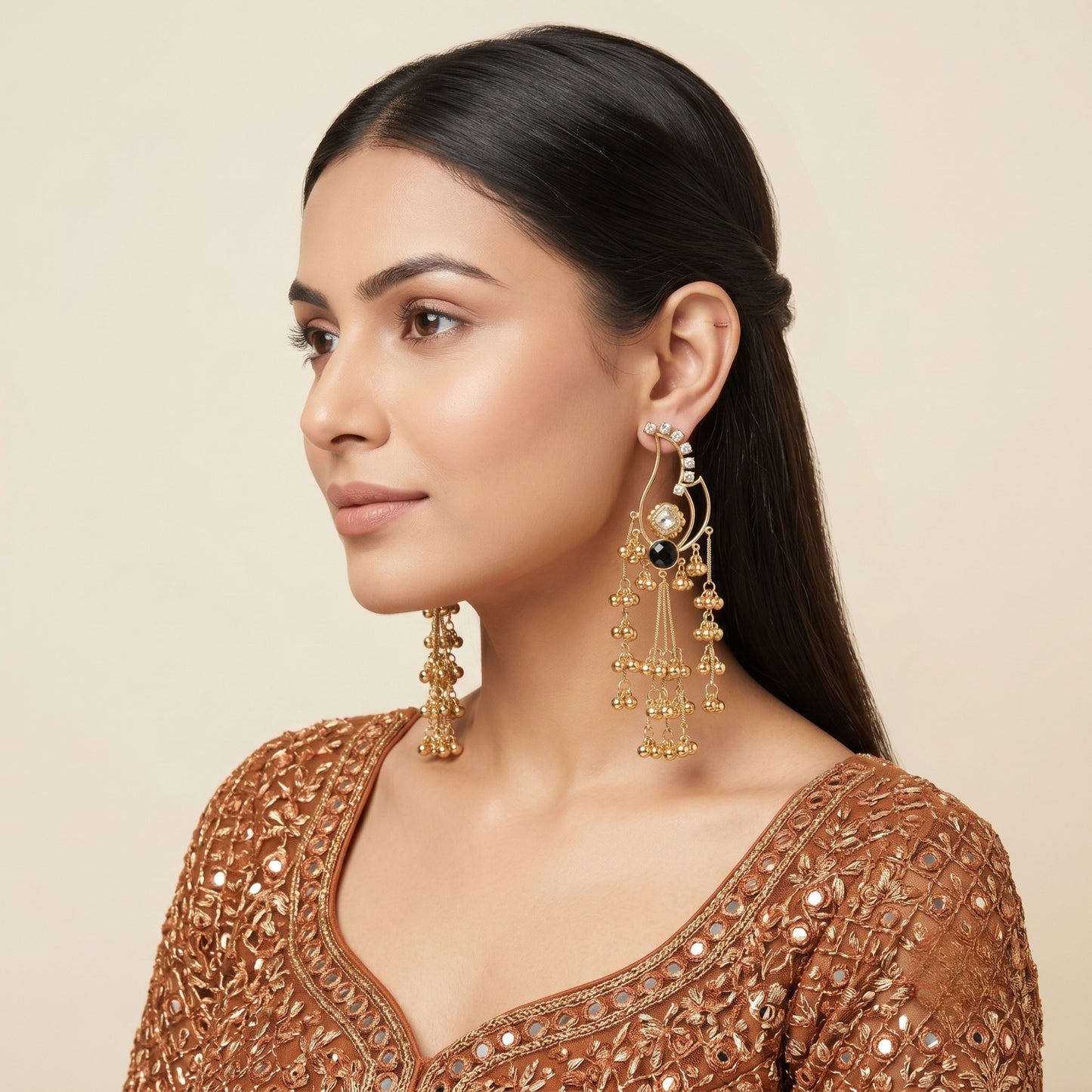 Zarina Tassel Chandelier Earrings