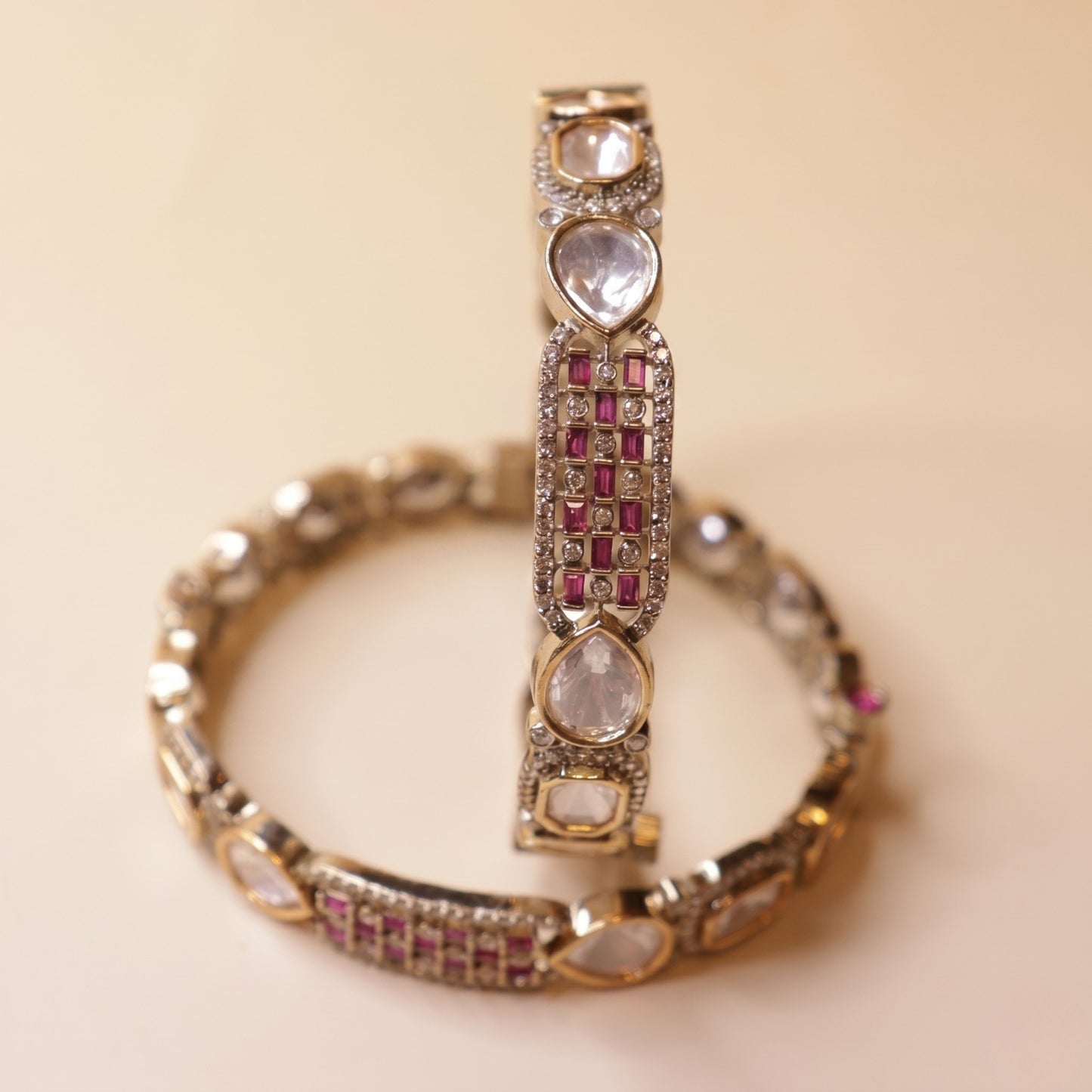 Ruby Polki Grace Bangles