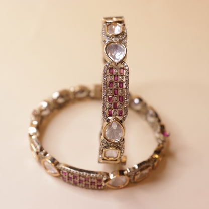 Ruby Polki Grace Bangles