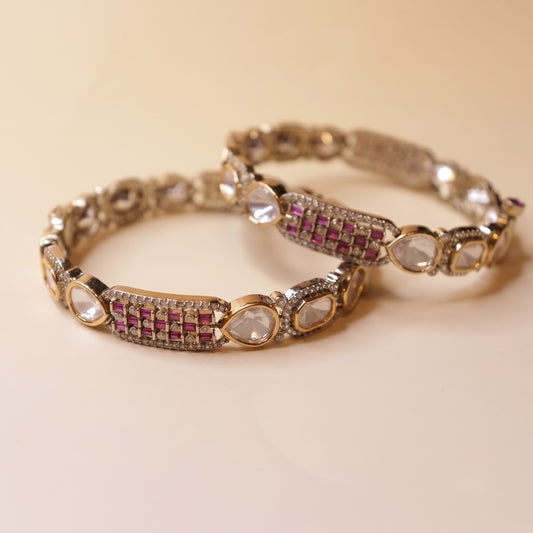 Ruby Polki Grace Bangles