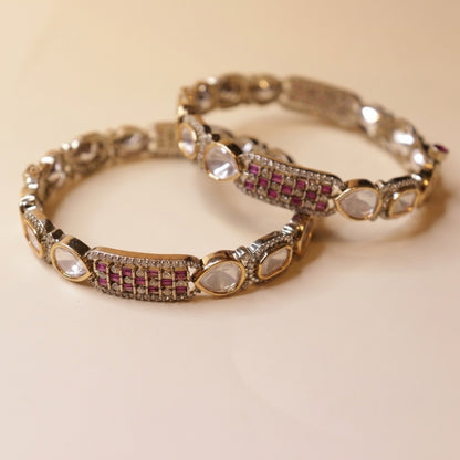 Ruby Polki Grace Bangles