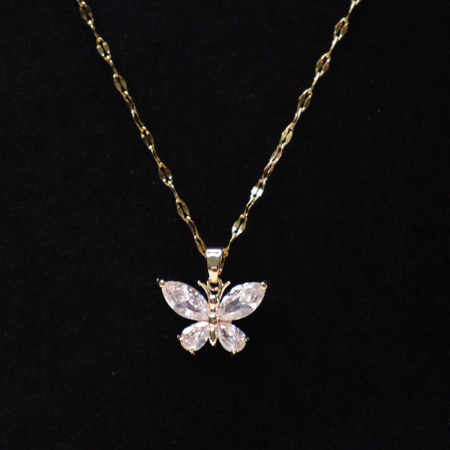 Silver Crystal Butterfly Set