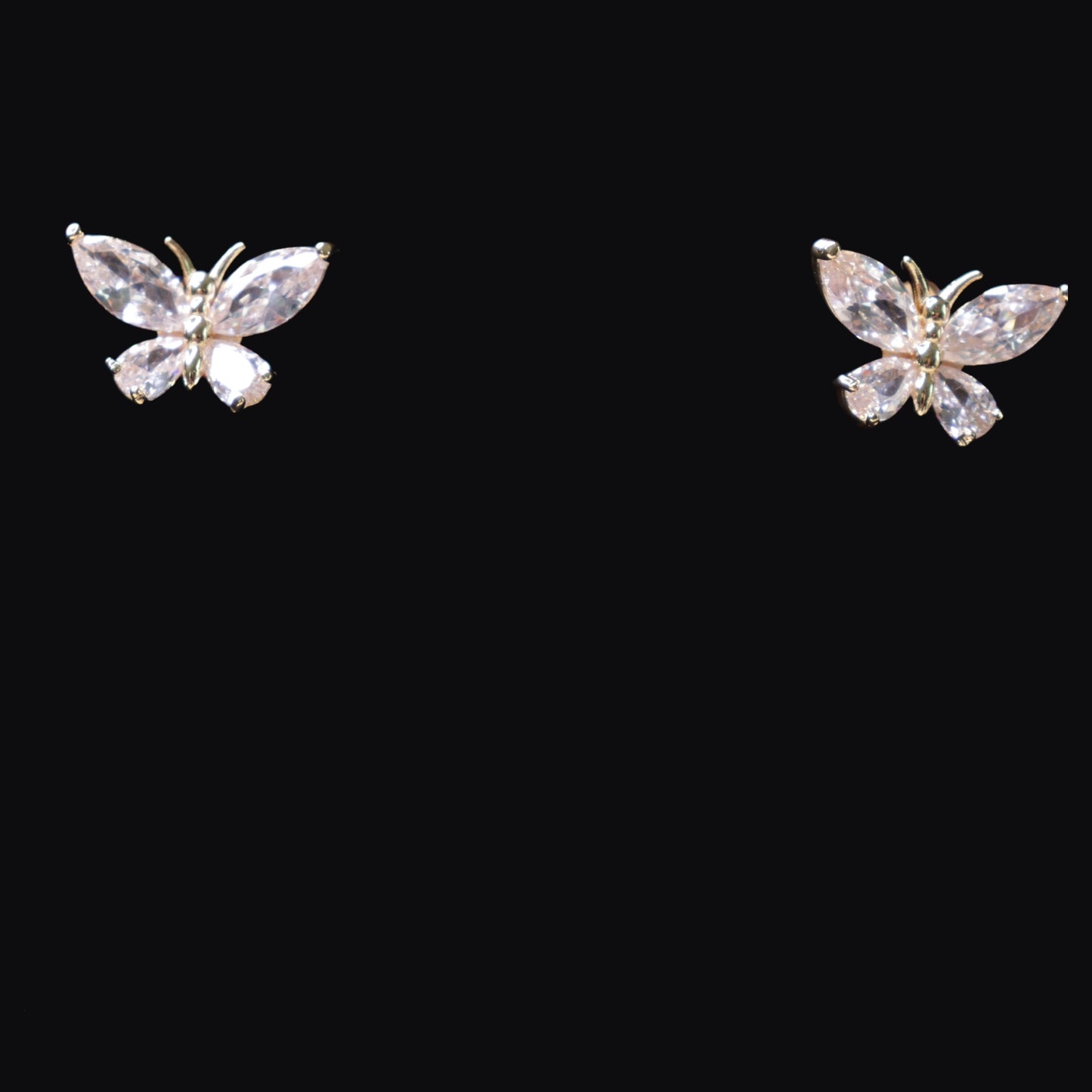Silver Crystal Butterfly Set