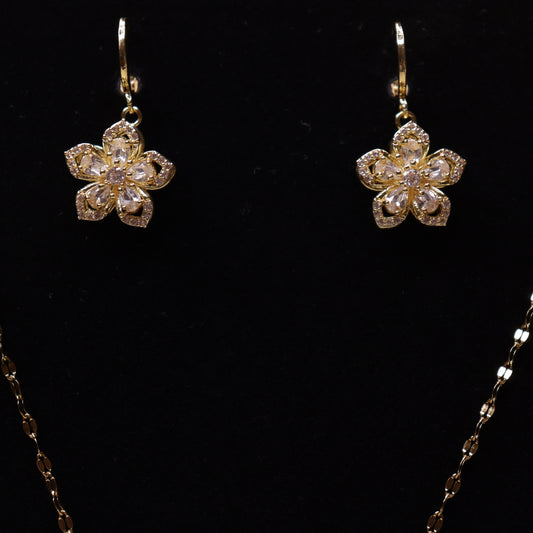 Golden Petal Charm Set