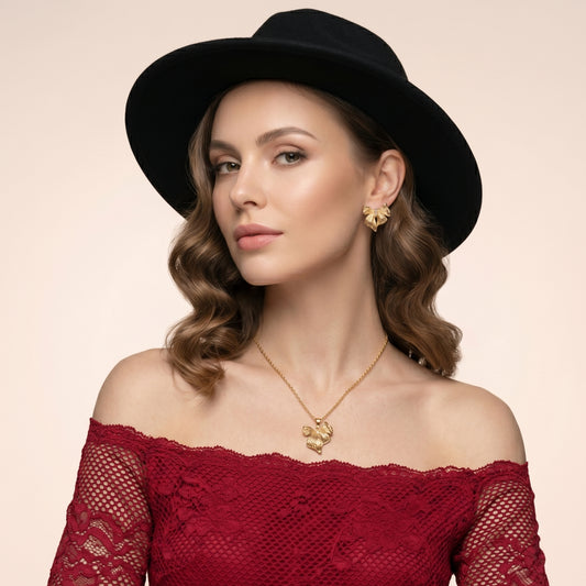 Textured Bow Elegance Set