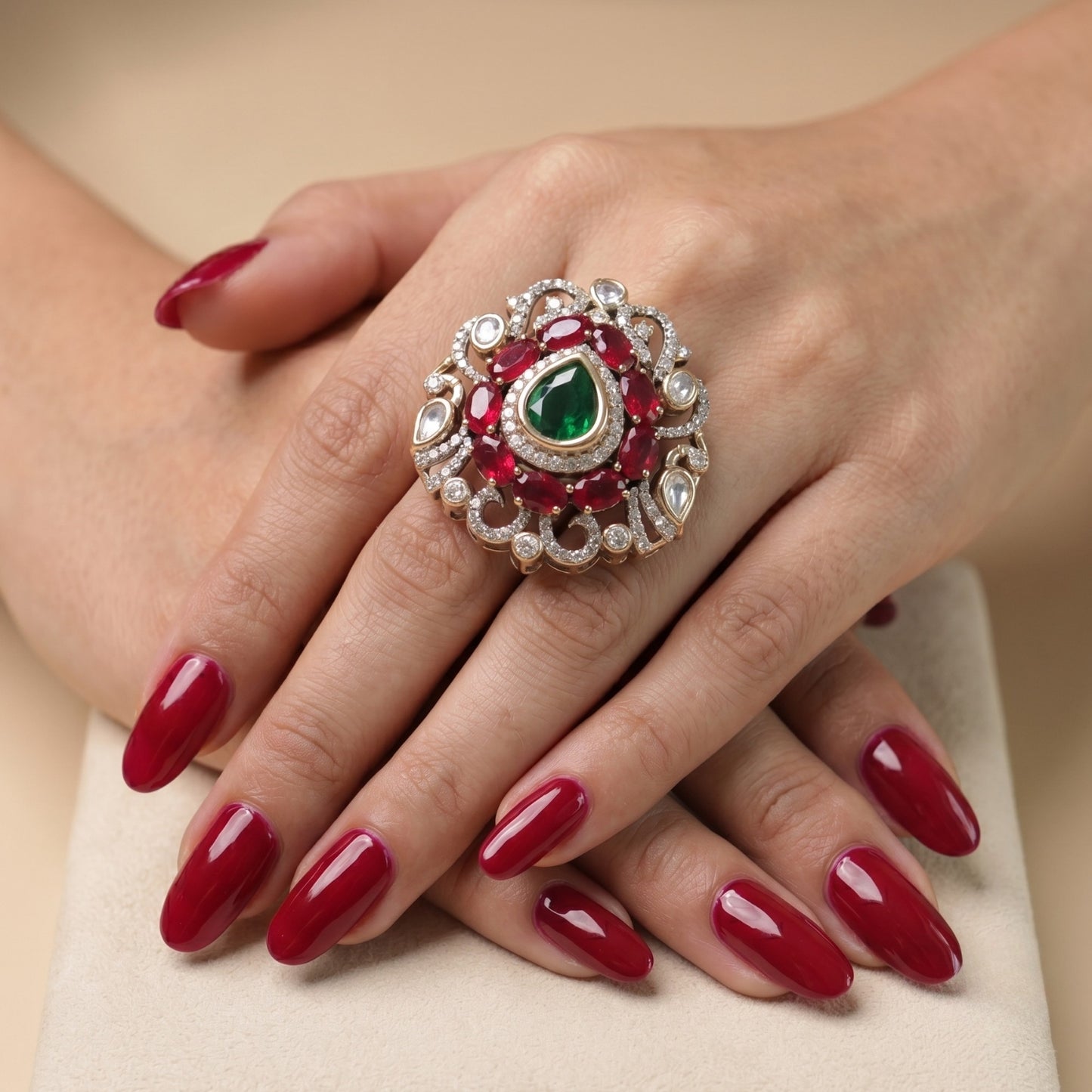 Regal Teardrop Occasional Ring