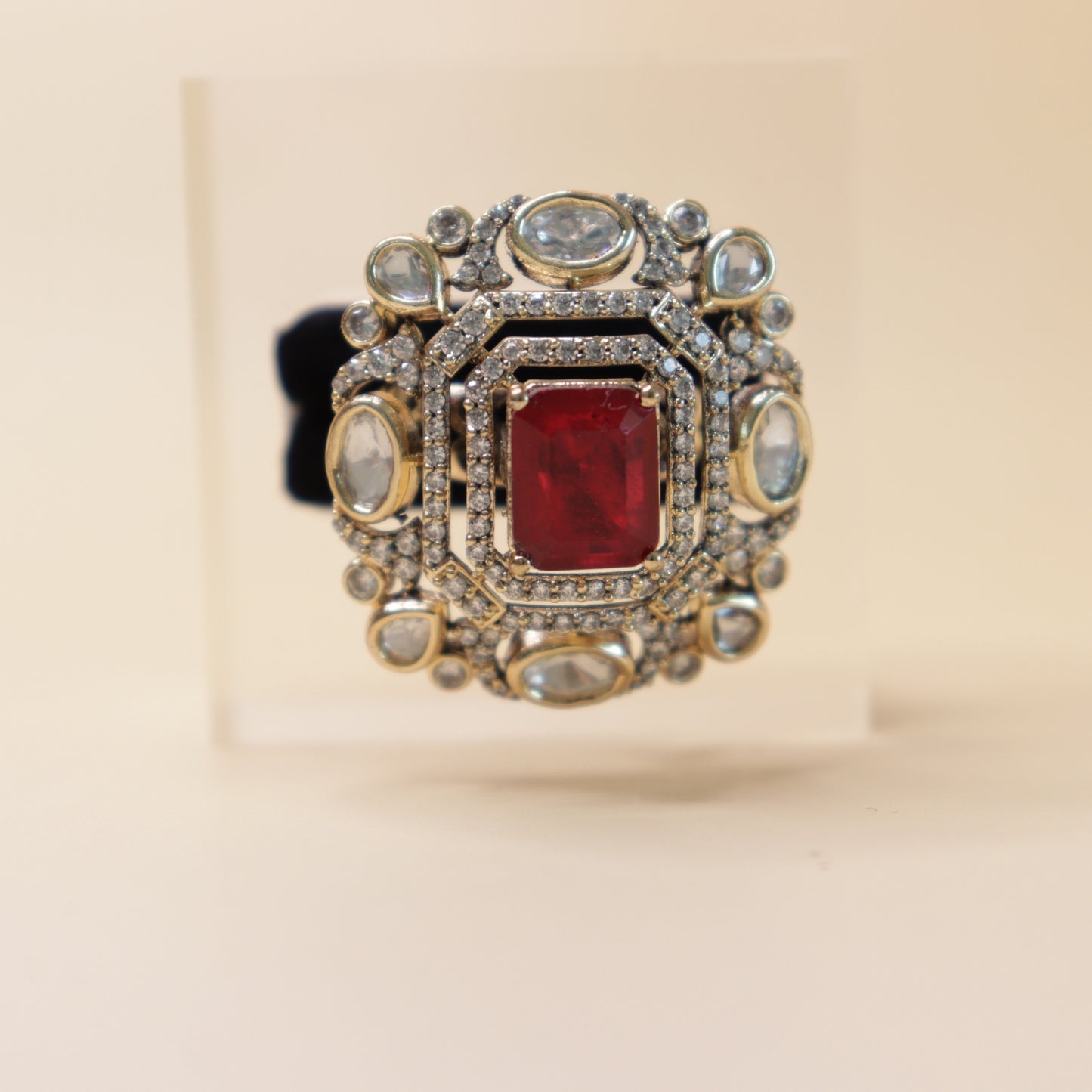 Polki Statement Ring