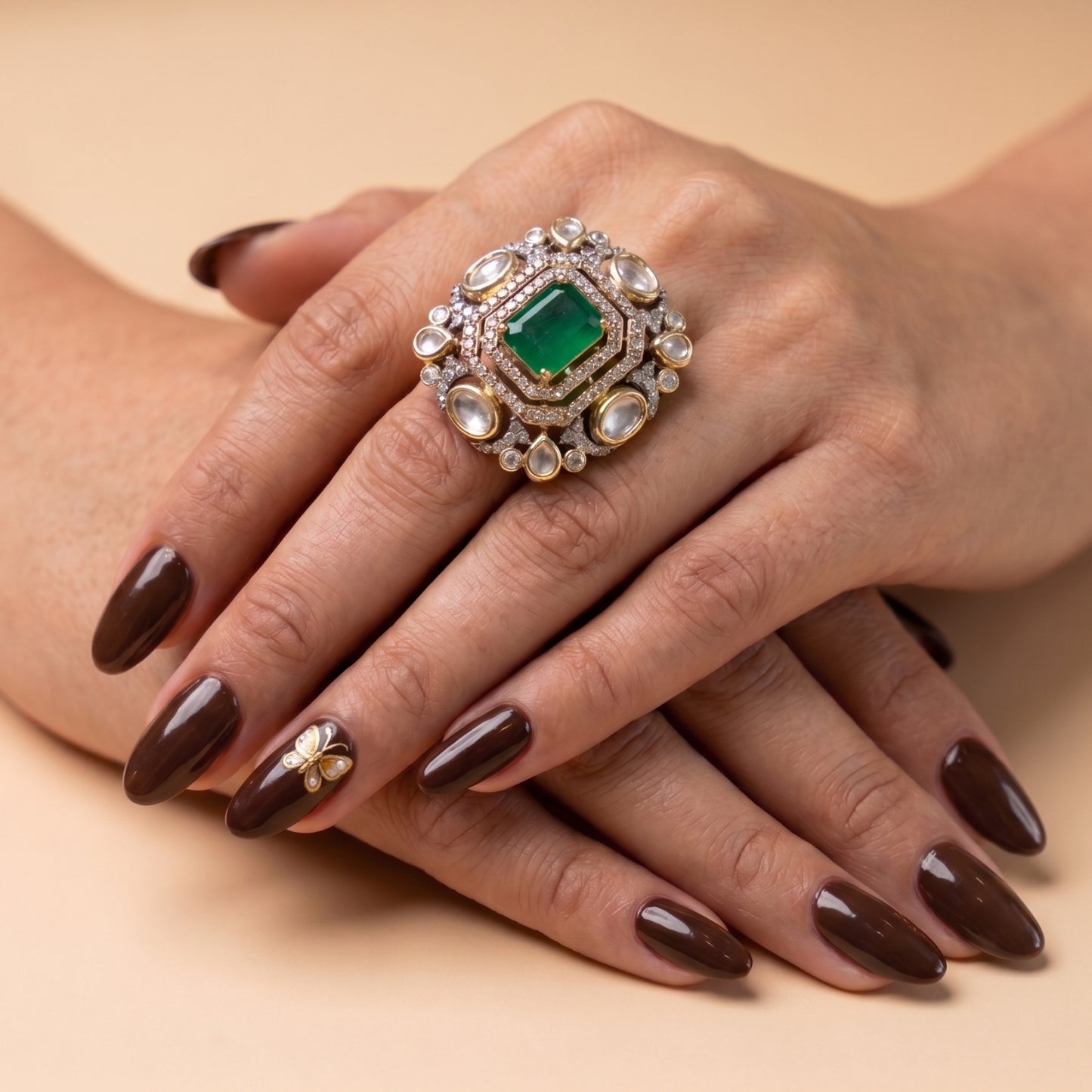 Polki Statement Ring