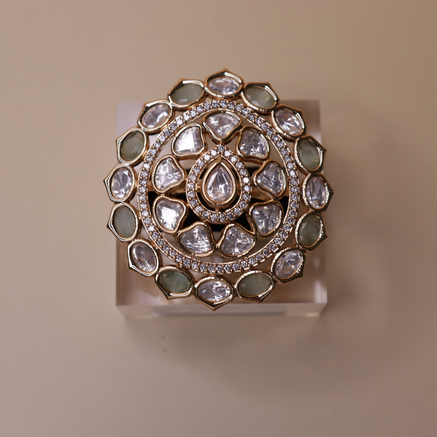 Imperial Polki Mandala Ring