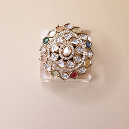Imperial Polki Mandala Ring