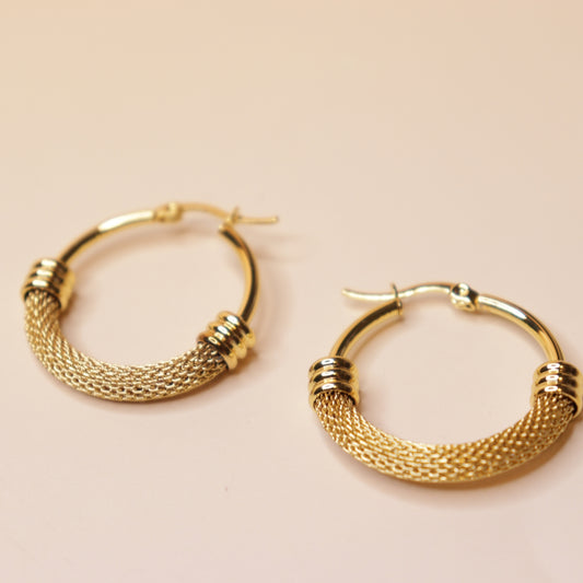 Golden Mesh Earrings