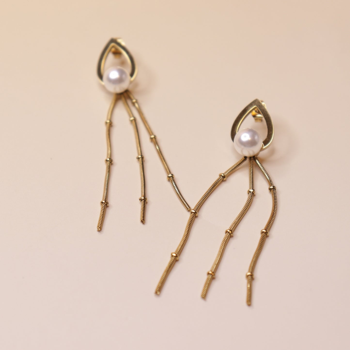 Modern Crystal & Chain Earrings