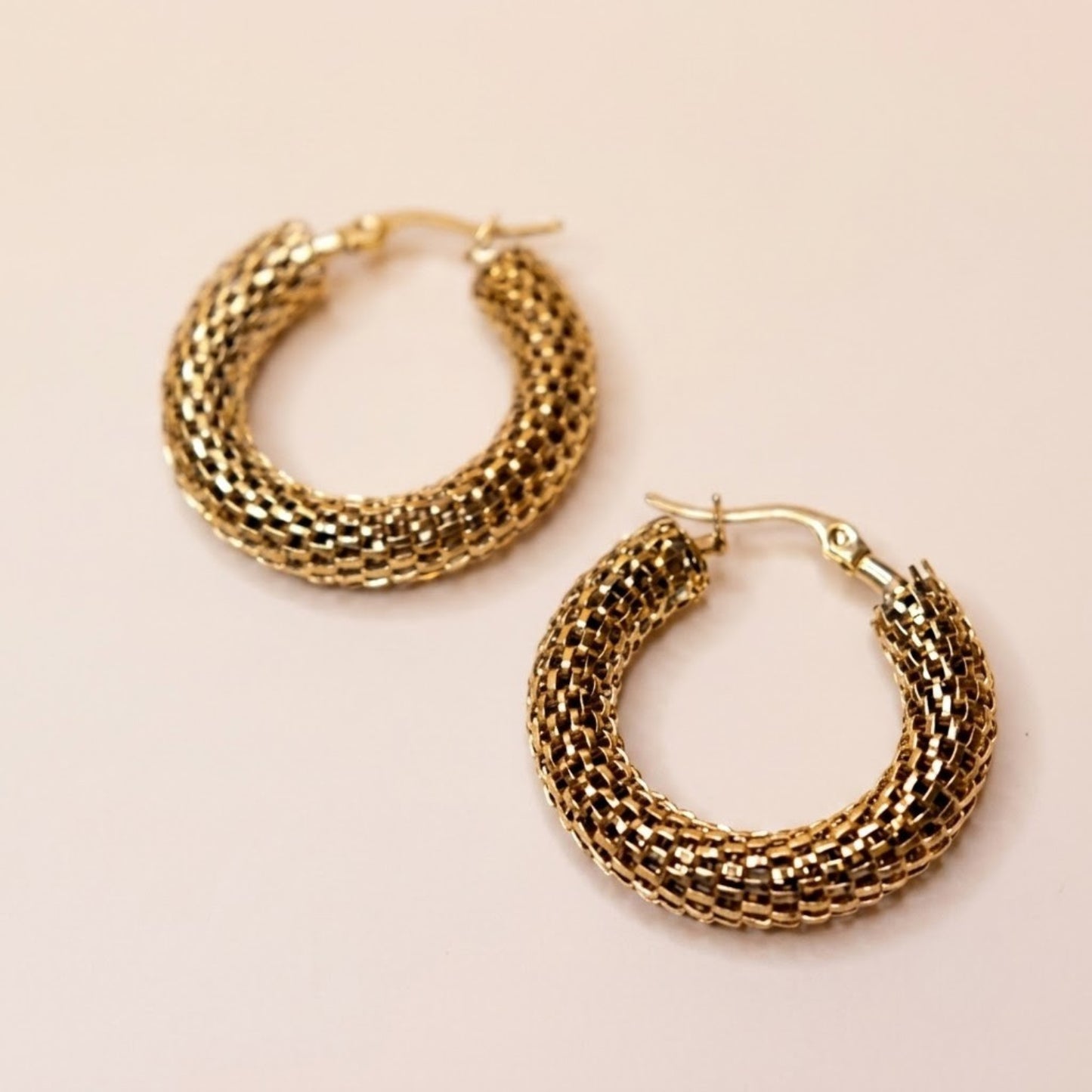 Textured Gold Earrings
