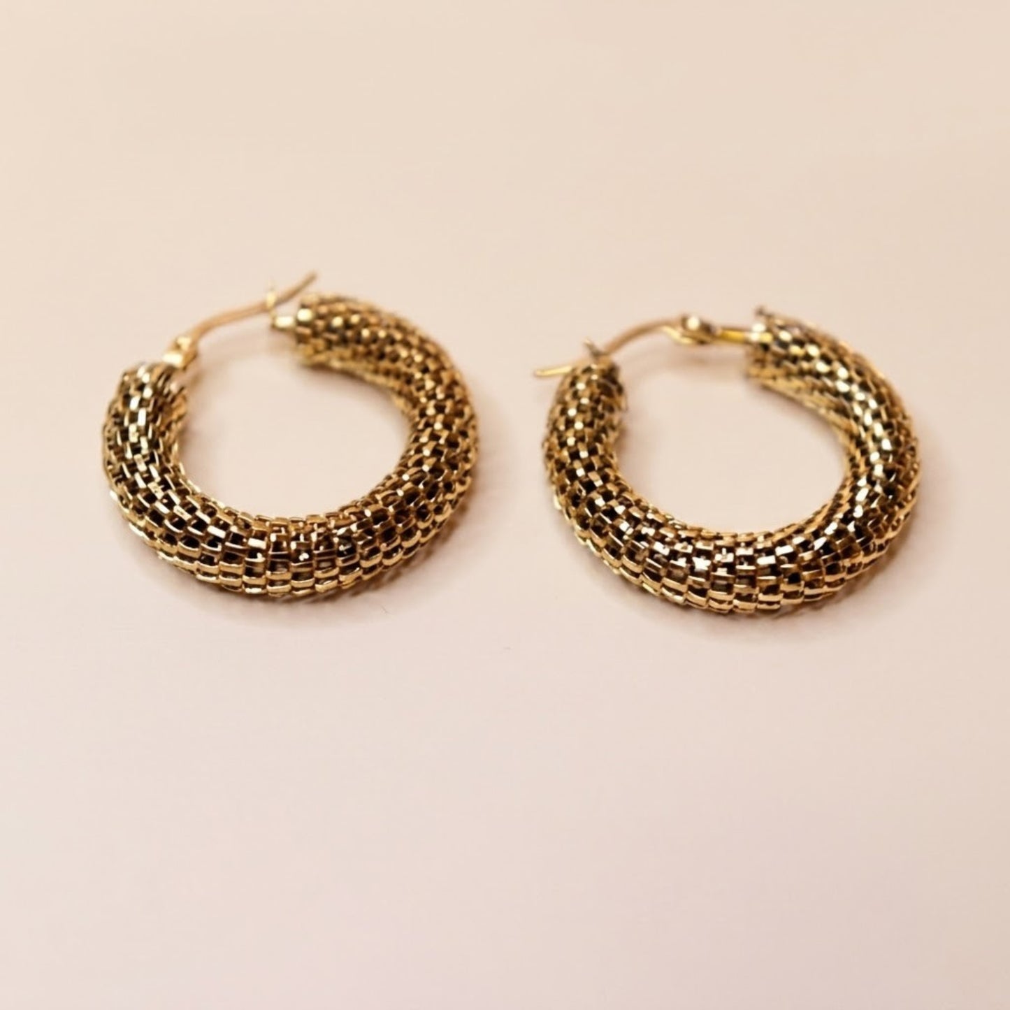 Textured Gold Earrings