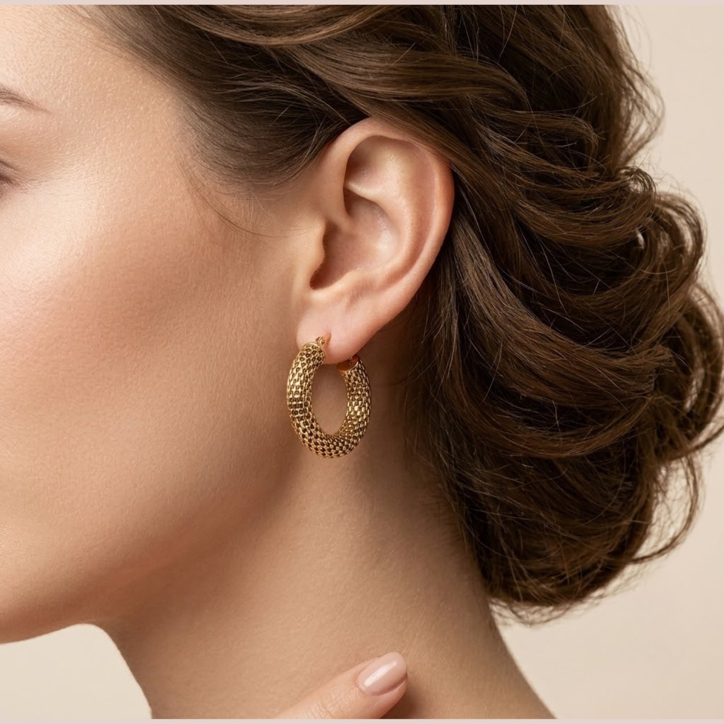 Textured Gold Earrings