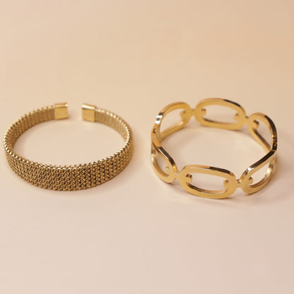 Mesh & Chain Duo Bracelet