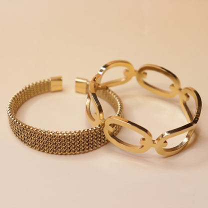 Mesh & Chain Duo Bracelet