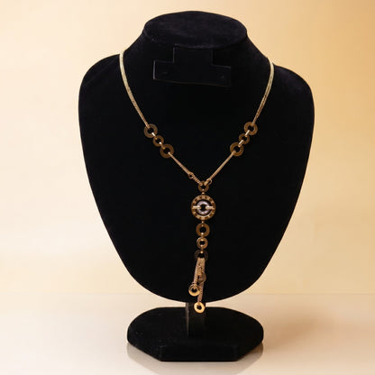 Roman Link Drop Neck Chain