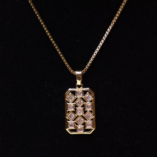 Shiny Grid Neck Chain