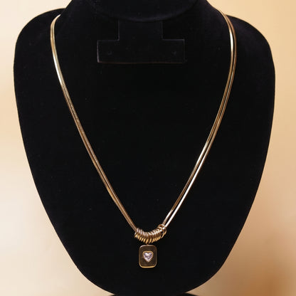 Golden Love Charm Neck Chain