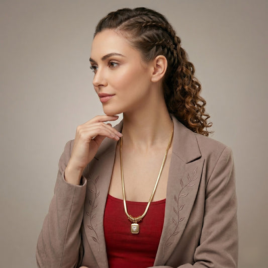 Golden Love Charm Neck Chain
