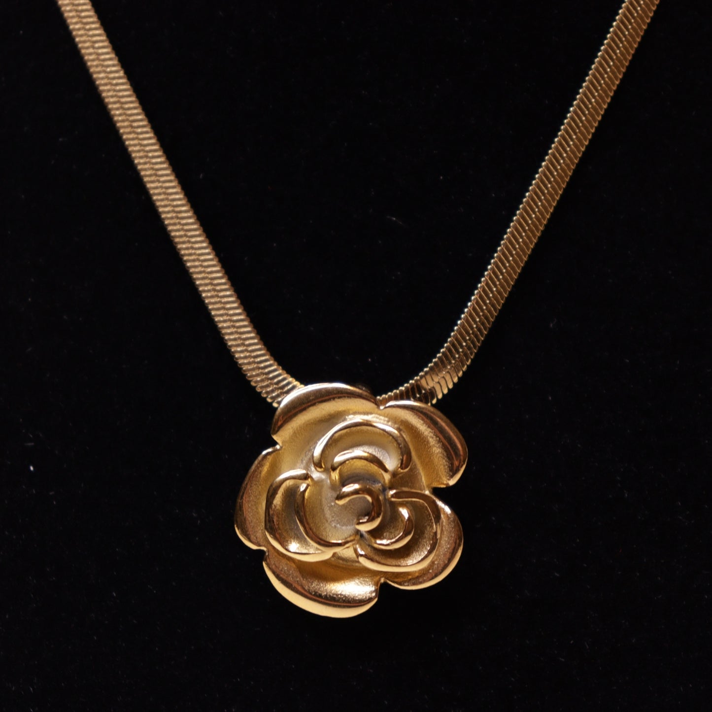 Gold-Tone Rose Neck Chain