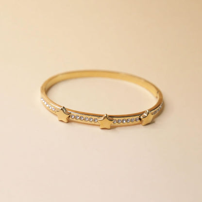 Gold Star Crystal Bracelet Stack