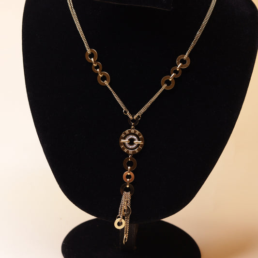 Roman Link Drop Neck Chain