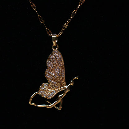 Gold Fairy Charm Neck Chain