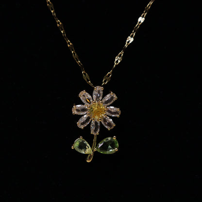 Enchanted Flora Crystal Neck Chain