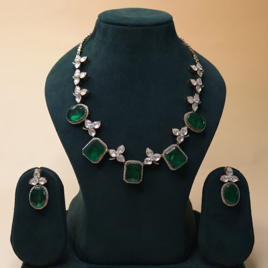 Emerald Garland Polki Set