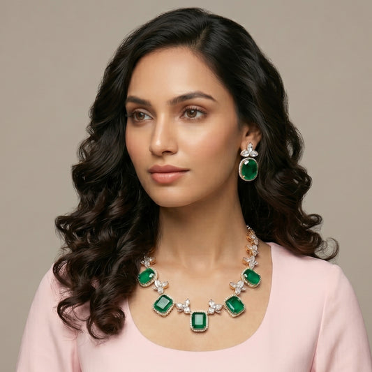 Emerald Garland Polki Set
