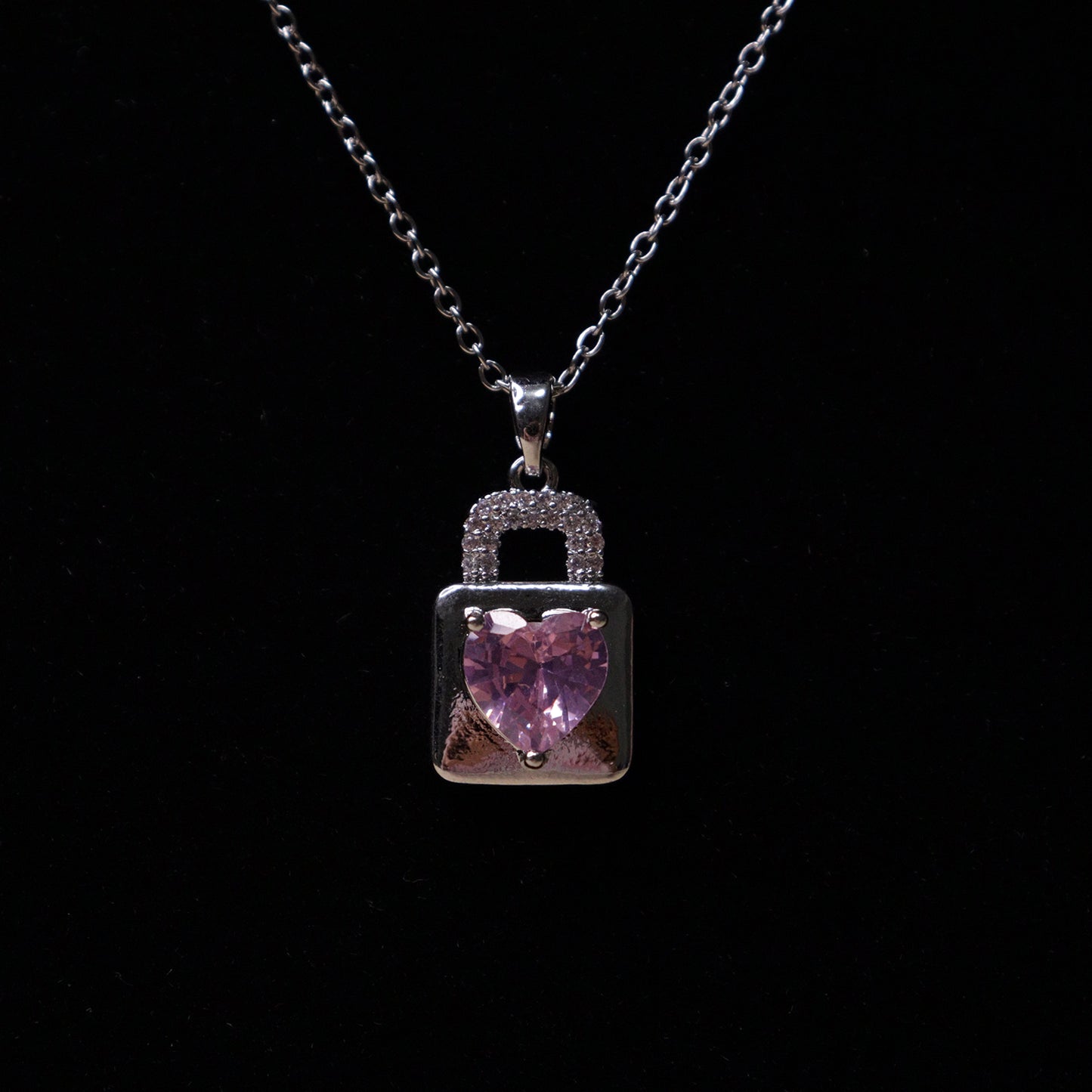 Amour Lock Crystal Neck Chain