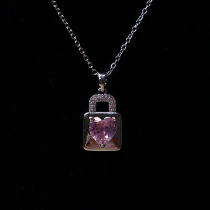 Amour Lock Crystal Neck Chain