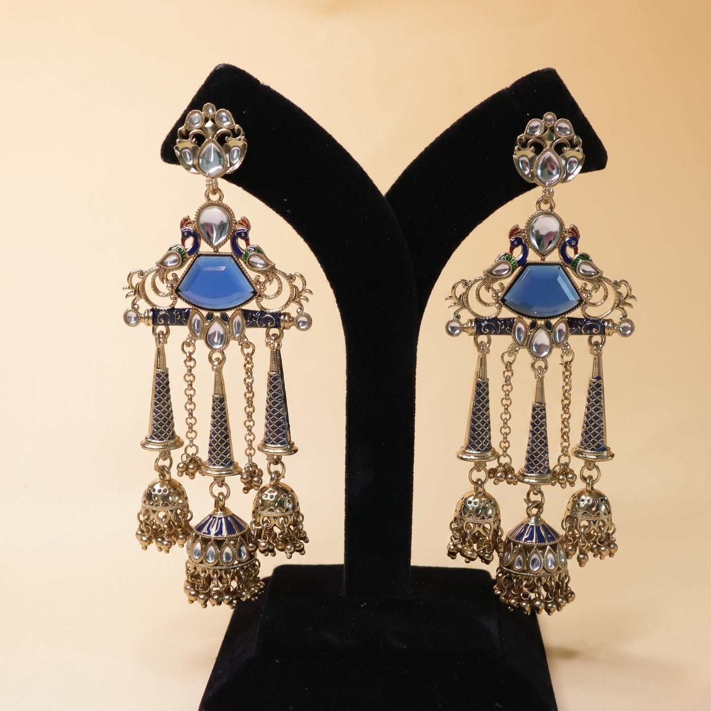 Kashmir Kundan Tassel Earrings