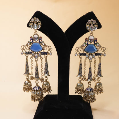 Kashmir Kundan Tassel Earrings