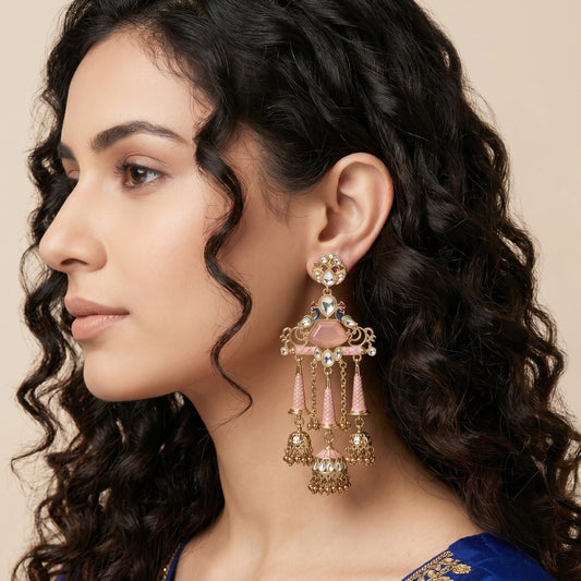 Kashmir Kundan Tassel Earrings