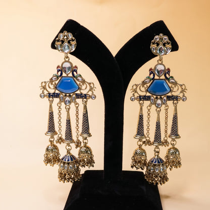 Kashmir Kundan Tassel Earrings