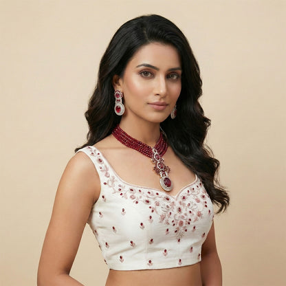 Maharani Ruby Pearl Set