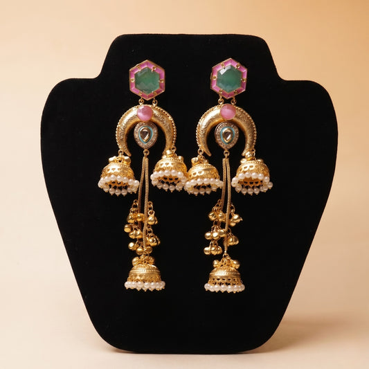 Kashmir Pearl Cascade Earrings