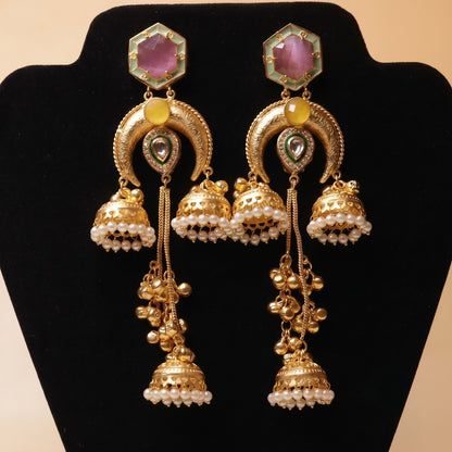 Kashmir Pearl Cascade Earrings