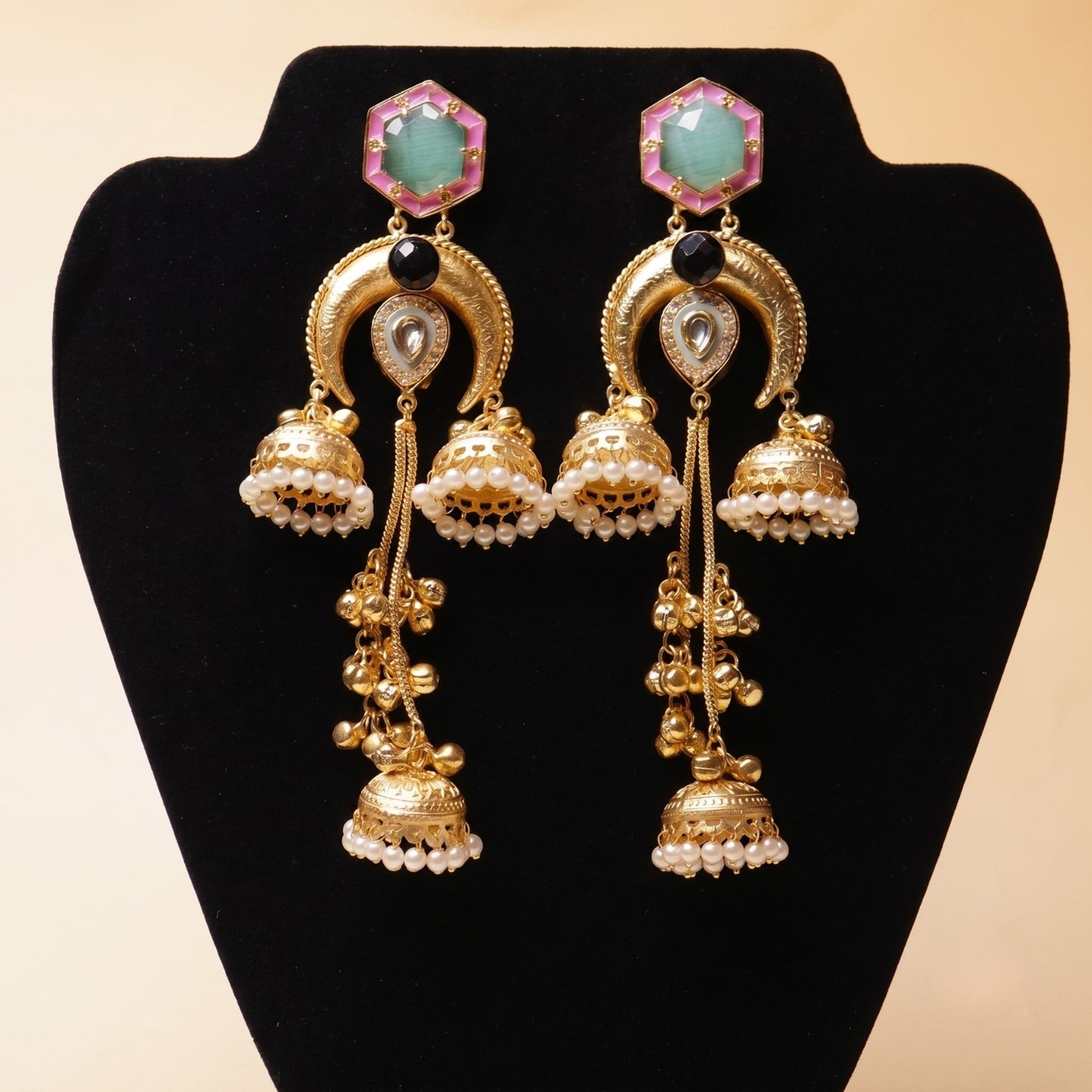 Kashmir Pearl Cascade Earrings
