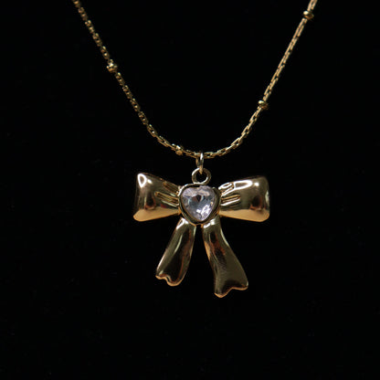 Élan Bow Crystal Neck Chain