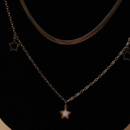 Layered Star Neck Chain