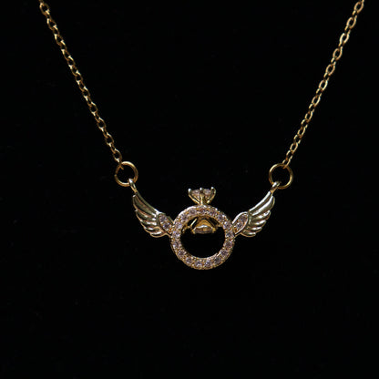 Halo of Wings Crystal Neck Chain