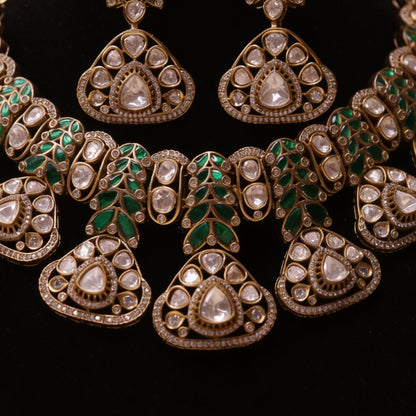 Carved Emerald Set