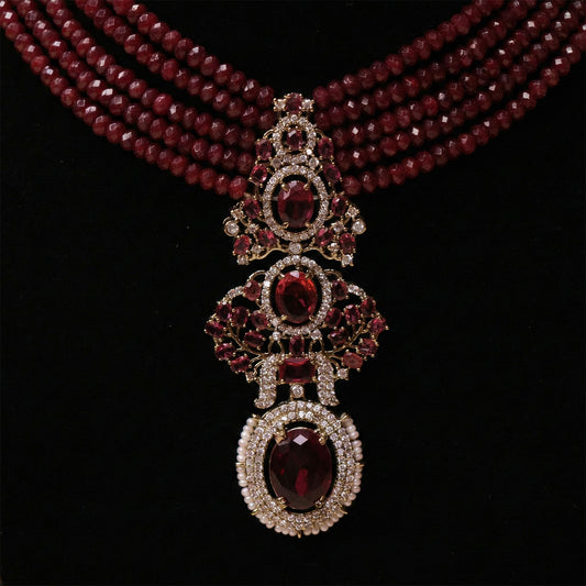 Maharani Ruby Pearl Set