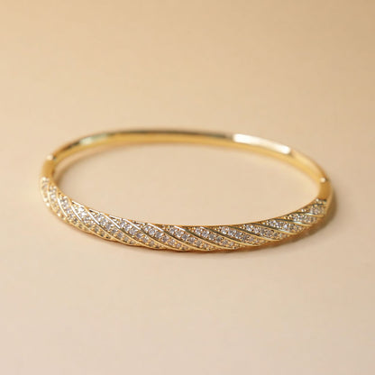Golden Zirconia Duo Bracelet Stack