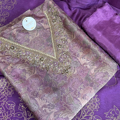 Purple Aura Silk Suit